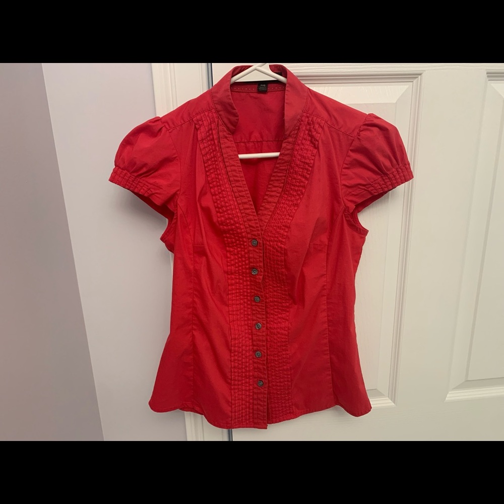 ***Express Short Sleeve Fitted Dress Shirt***
